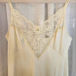 Vintage Yellow Long Slip & Robe